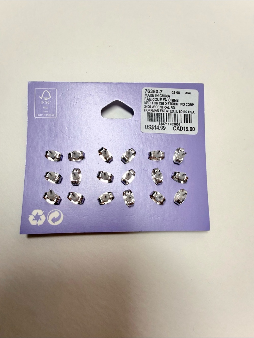Claire's Clear Crystal Stud Earring Set - Picture 3 of 3